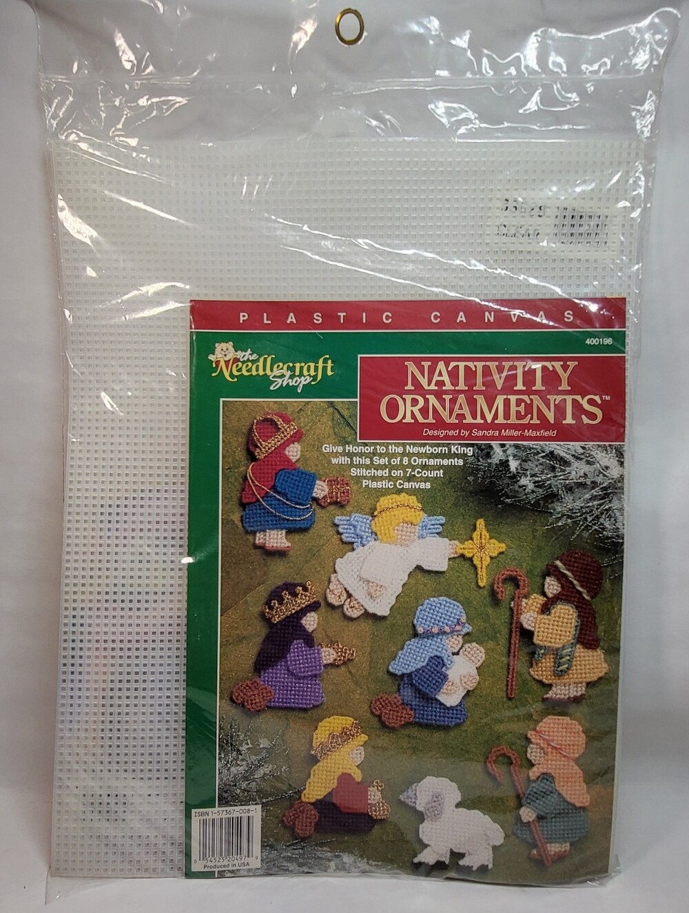 Needlecraft Shop Plastic Canvas KIT Nativity Christmas Ornaments 400196 NOS NEW